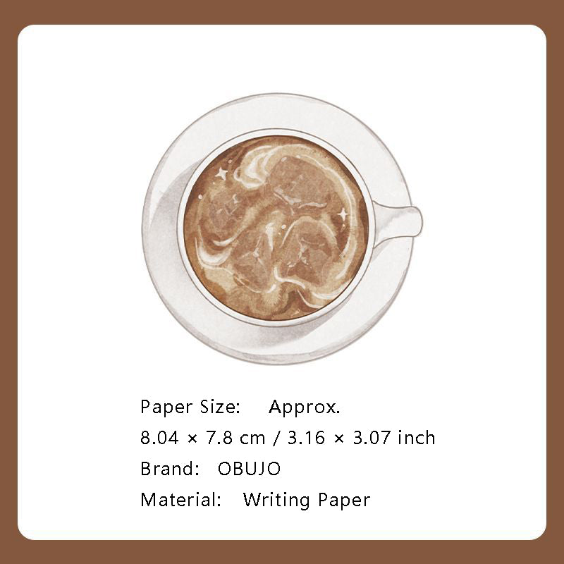 30 Pcs Coffee Theme Sticky Note Paper KFRJ