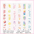 6 Rolls Watercolor Planets PET Sticker Tapes Set SMXY