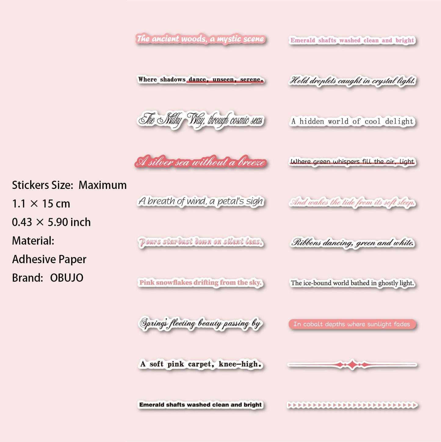 40 Pcs Creative Quote Stickers ZYJX