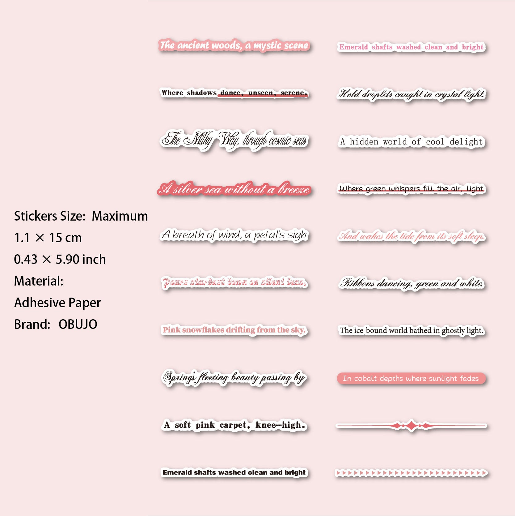 40 Pcs Creative Quote Stickers ZYJX