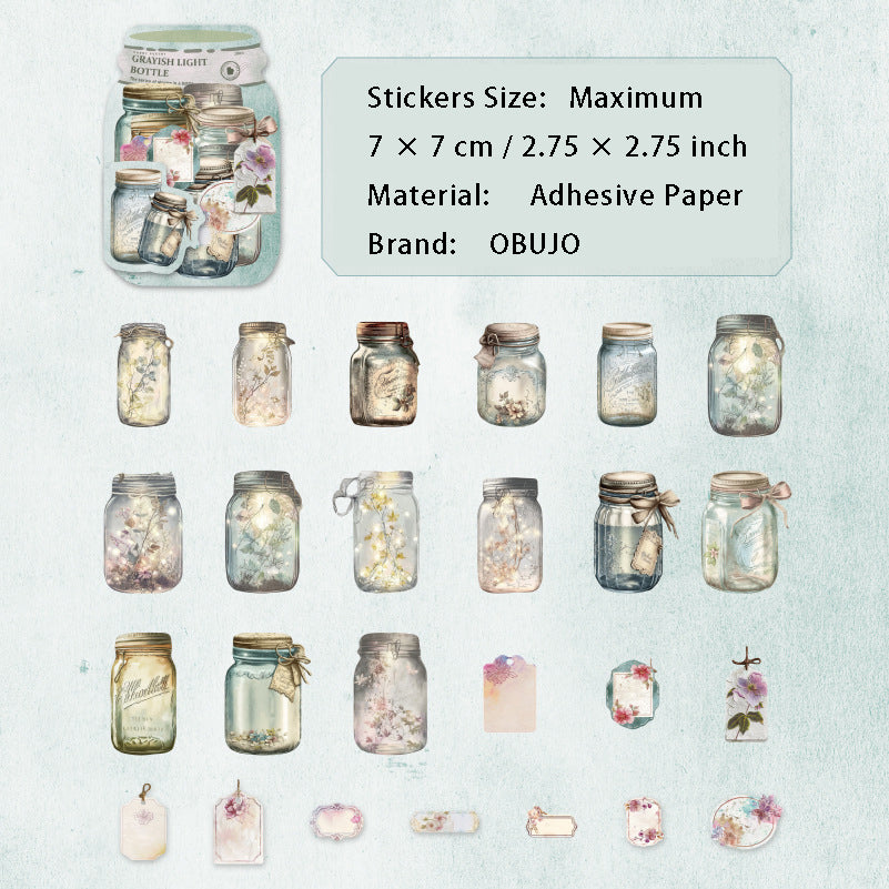 25 Pcs Bottle Themed Stickers PZGS