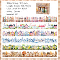 6 Rolls House Town PET Stickers Tapes Set HLXZ