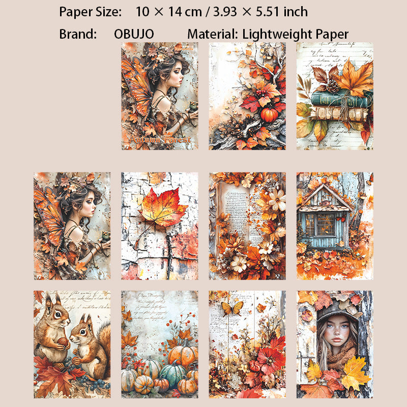 30 Pcs Fairy Autumn Journal Paper QLJM