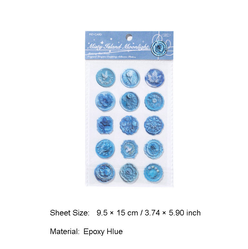 15 Pcs 3D Vintage Wax Seal Stickers JYXZ