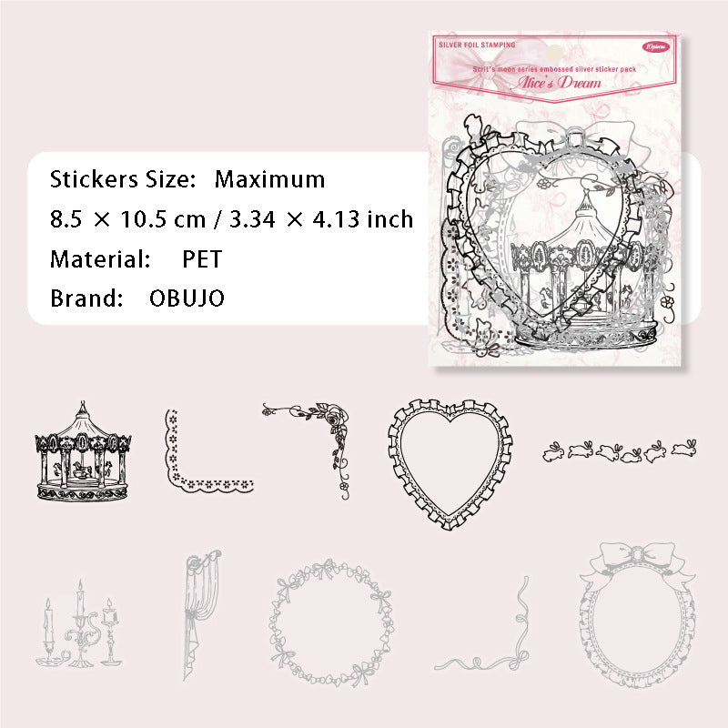 10 Pcs Vintage Frame Border PET Stickers SKLTYL