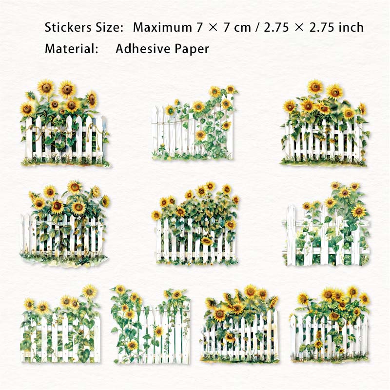 10 Pcs Garden Fence Stickers MSZY