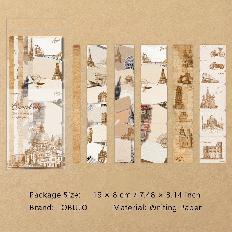 12 Sheets Vintage Notepad Journal Paper BMHBQ