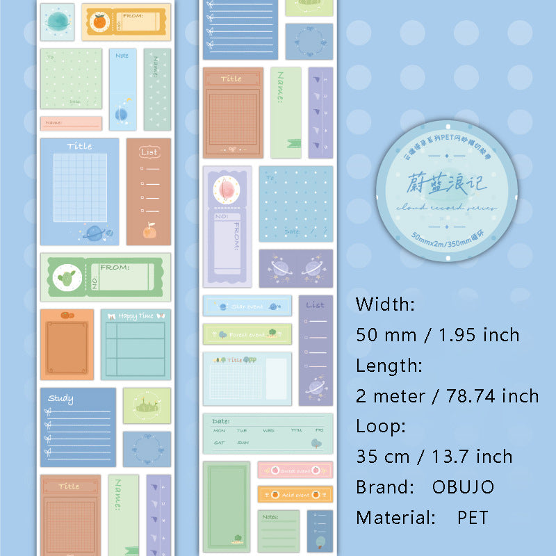 1 Roll Cute Journal Stickers Tape YDYL