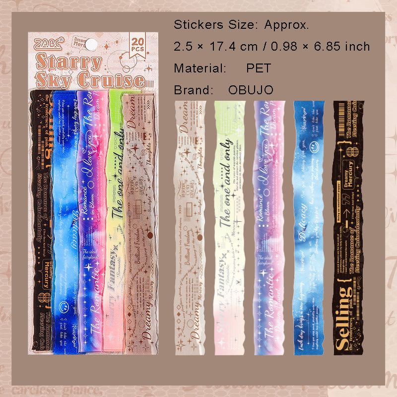 20 Pcs Vintage Journal Stickers JYSN