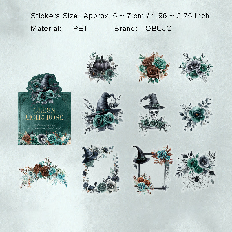 20 Pcs Gothic Rose Stickers ANMGGS