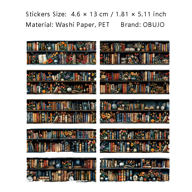 20 Sheets Book Shelf Stickers Book CSG