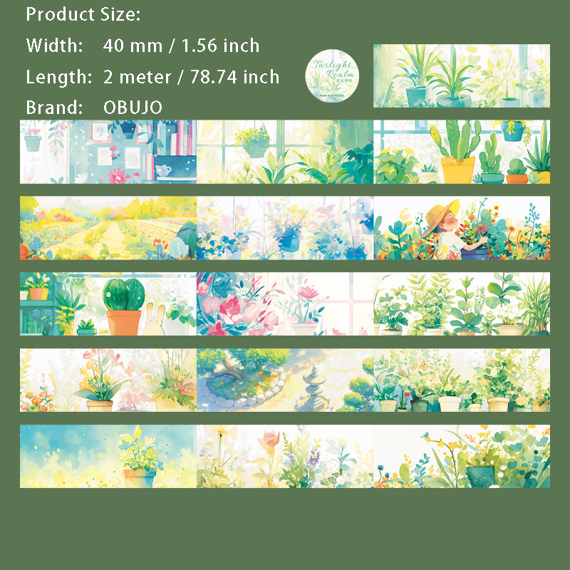 1 Roll Cartoon Landscape Washi Tape MGMJ