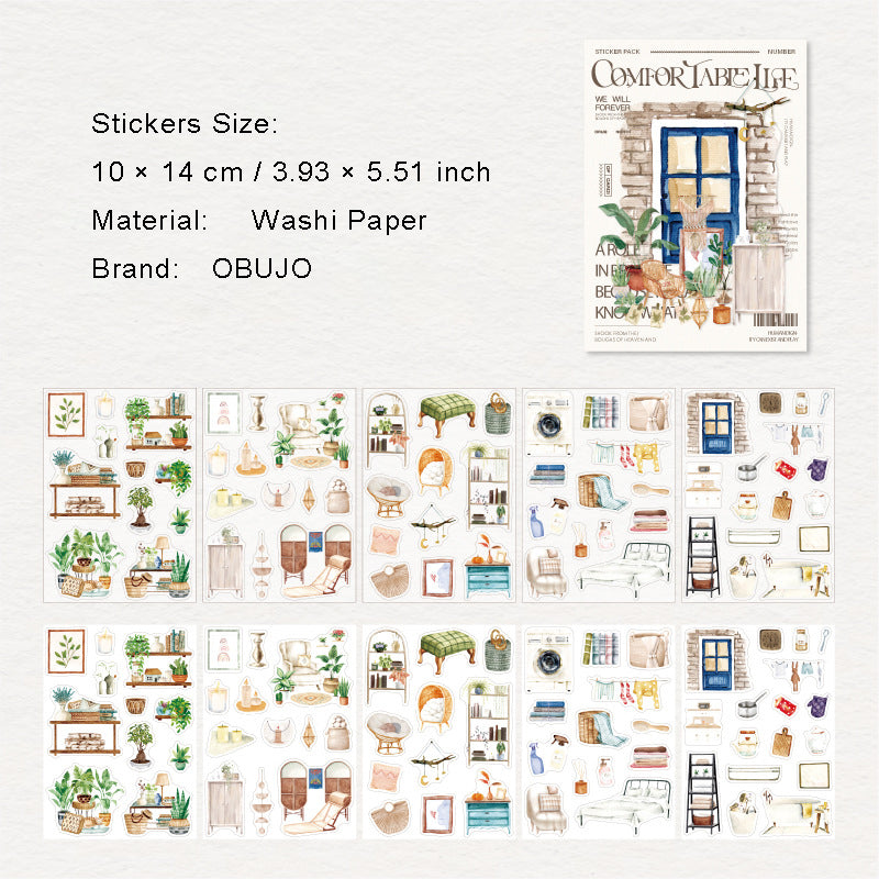 10 Sheets Lifestyle Planner PET Stickers QYSH