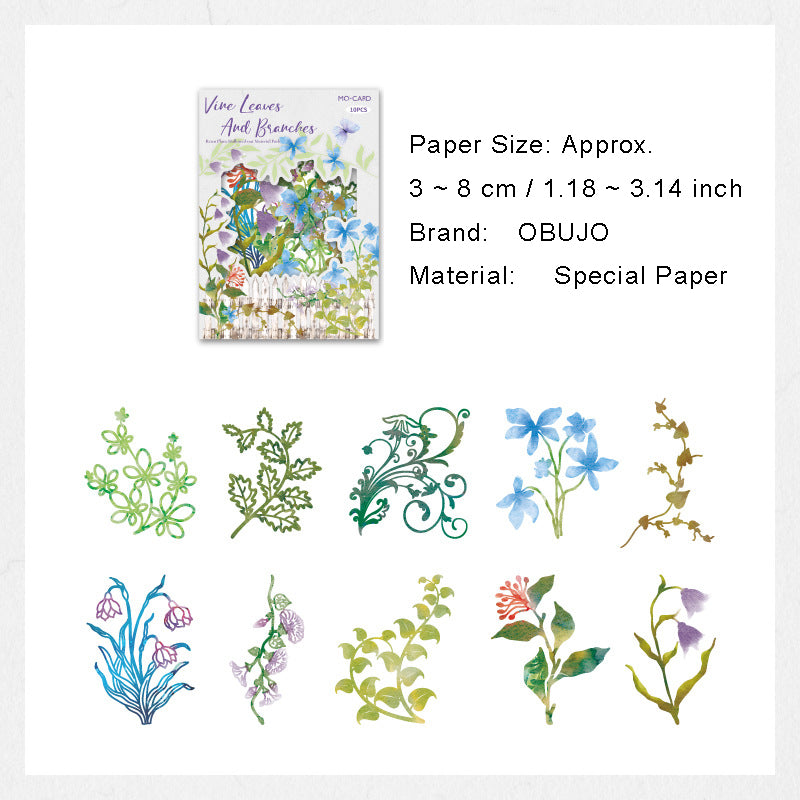 10 Pcs Cutout Paper Flower XHHJ