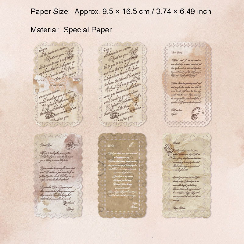 10 Pcs Lace Edged Scrapbook Paper LSLC