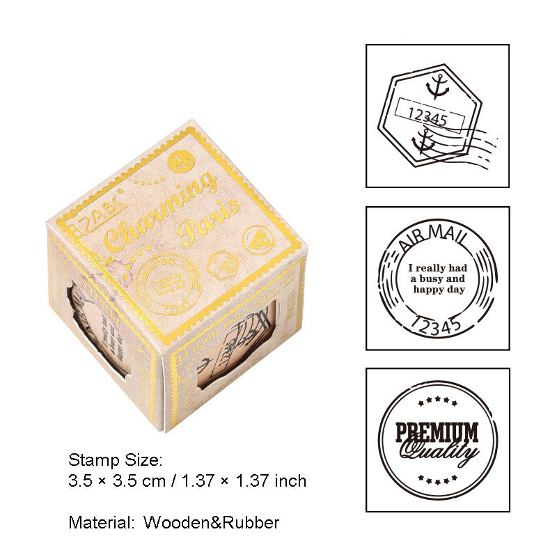 3 in 1 Patterns Wooden Stamp YXBH