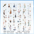 6 Rolls Fashion Girl PET Stickers Tapes Set SXHZ