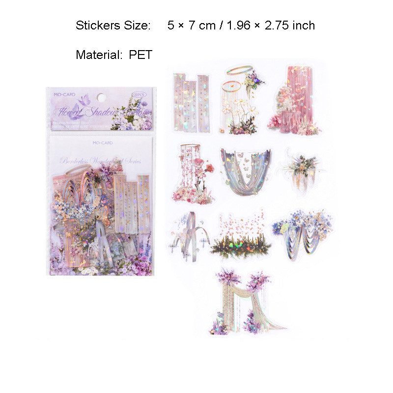 20 Pcs Wedding Decoration Theme PET Stickers WJXJ