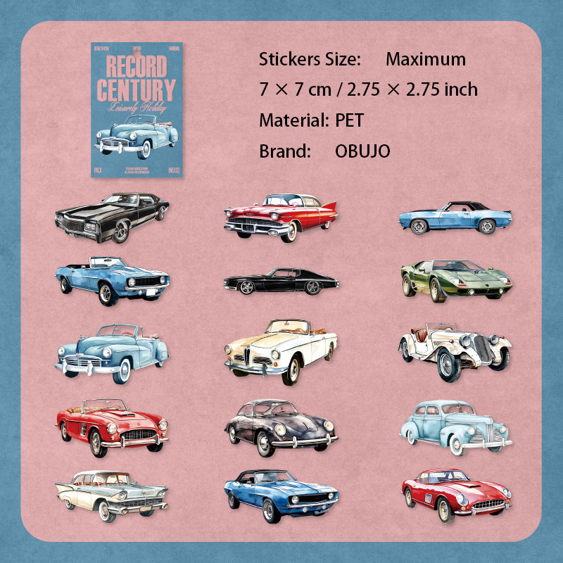 30 Pcs Vintage Journal PET Stickers SJLS