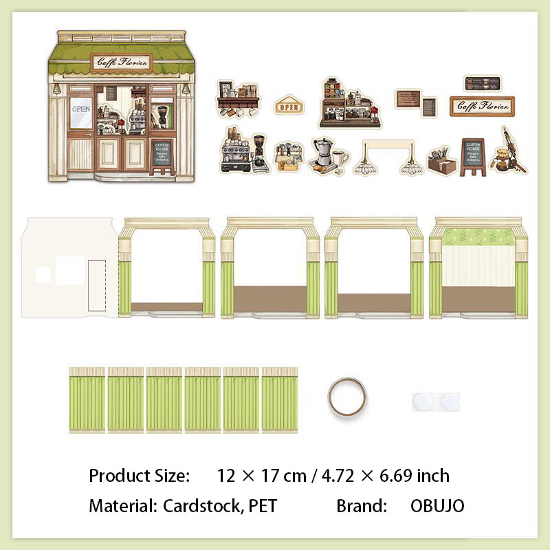 3D Store Shop Scene DIY Stickers Kit KJXD
