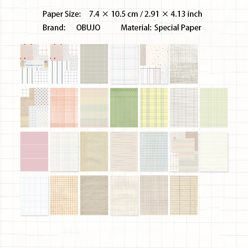 50 Sheets Grid Texture Journal Paper GWJS
