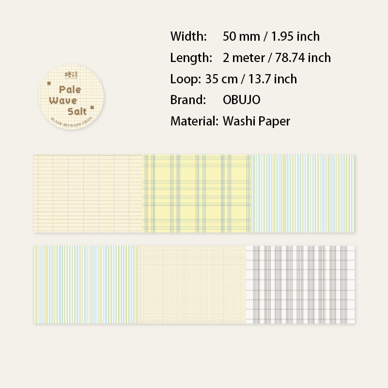 1 Roll Basic Grid Washi Tape GJLB