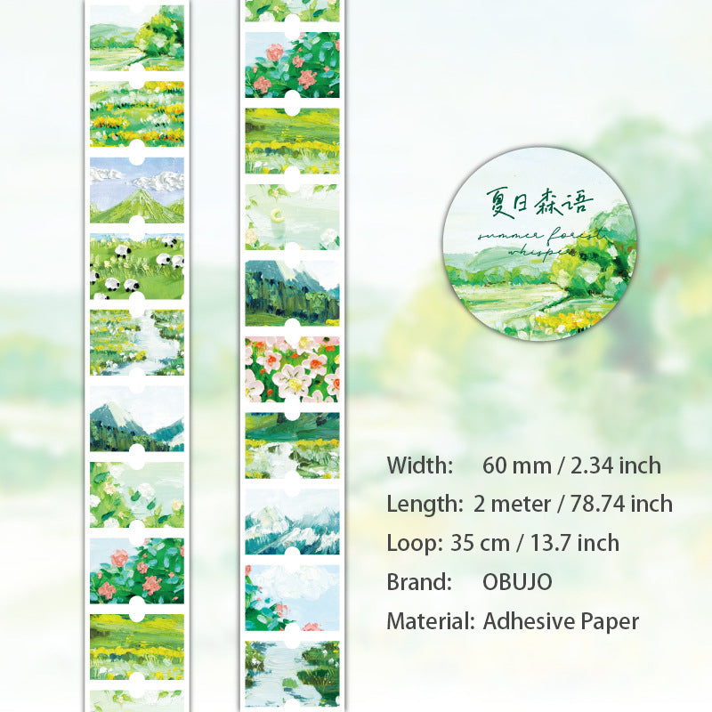1 Roll Natural Landscape Stickers Tape BJYJ