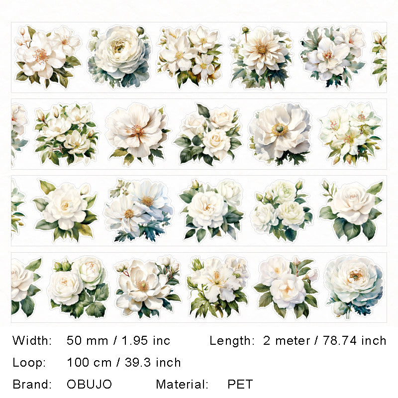 1 Roll Flower PET Stickers Tape SKSJ