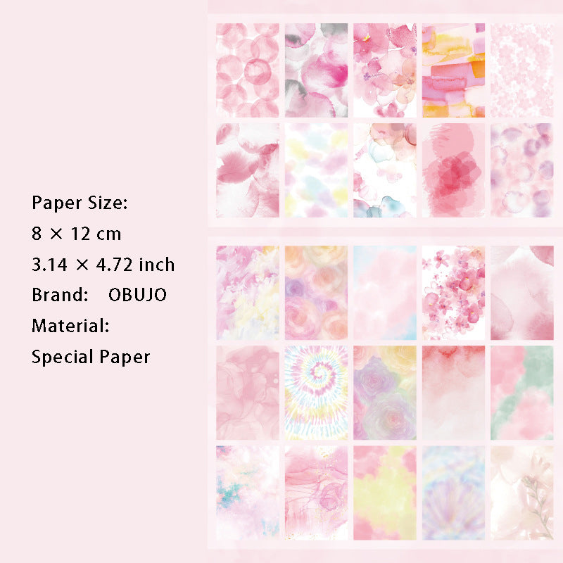 50 Sheets Watercolor Scrapbook Paper LGYC