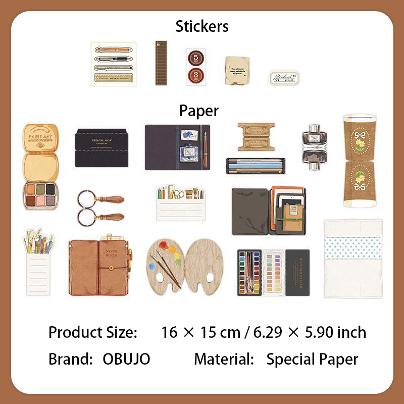 20 Pcs Household Items Journal Paper and Stickers XXMC