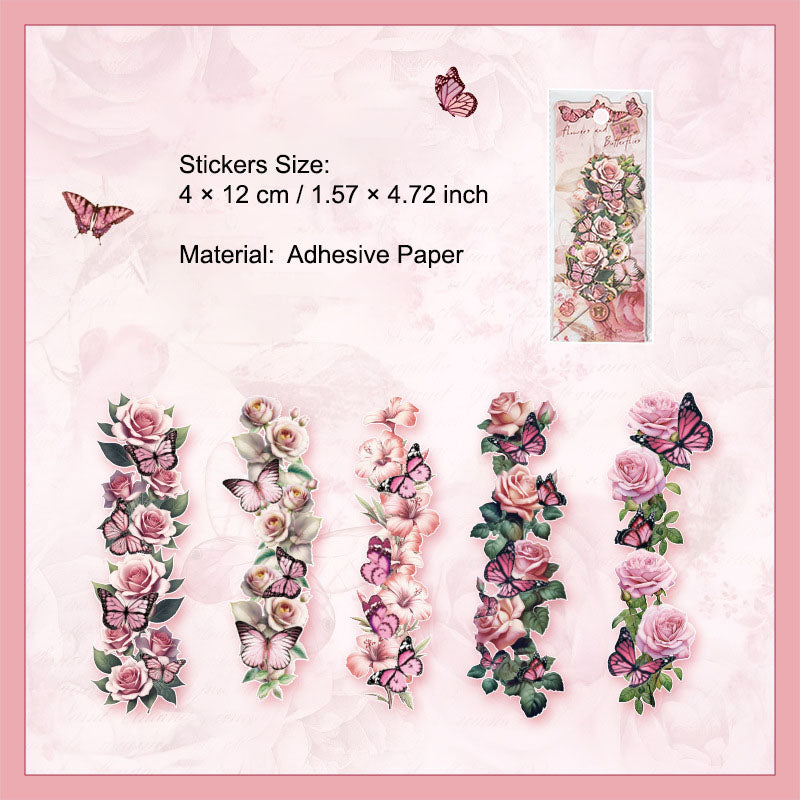 10 Pcs Flower Butterfly Cardstock Paper HJHD