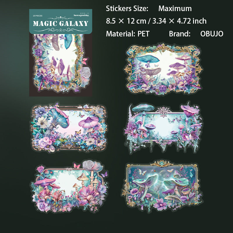 10 Pcs Fantasy Magic PET Stickers MFXH