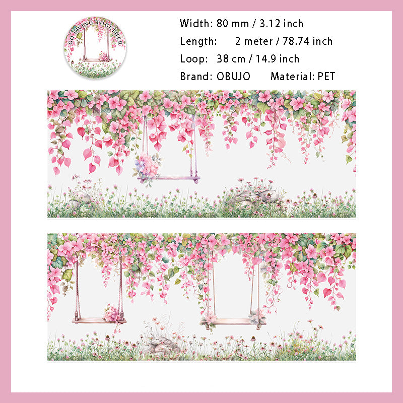 1 Roll Garden Swing Theme PET Tape YQDQQ