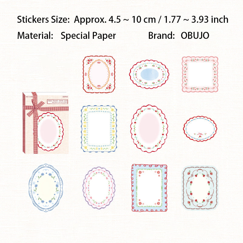 20 Pcs Vintage Embossed Notepad Paper SZBD