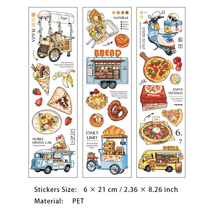 6 Pcs Vintage Scrapbook Stickers SJXZ
