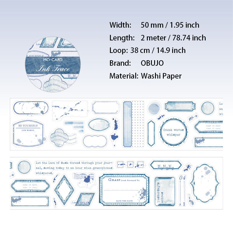 1 Roll Vintage Notepad Washi Stickers Tape SSBK