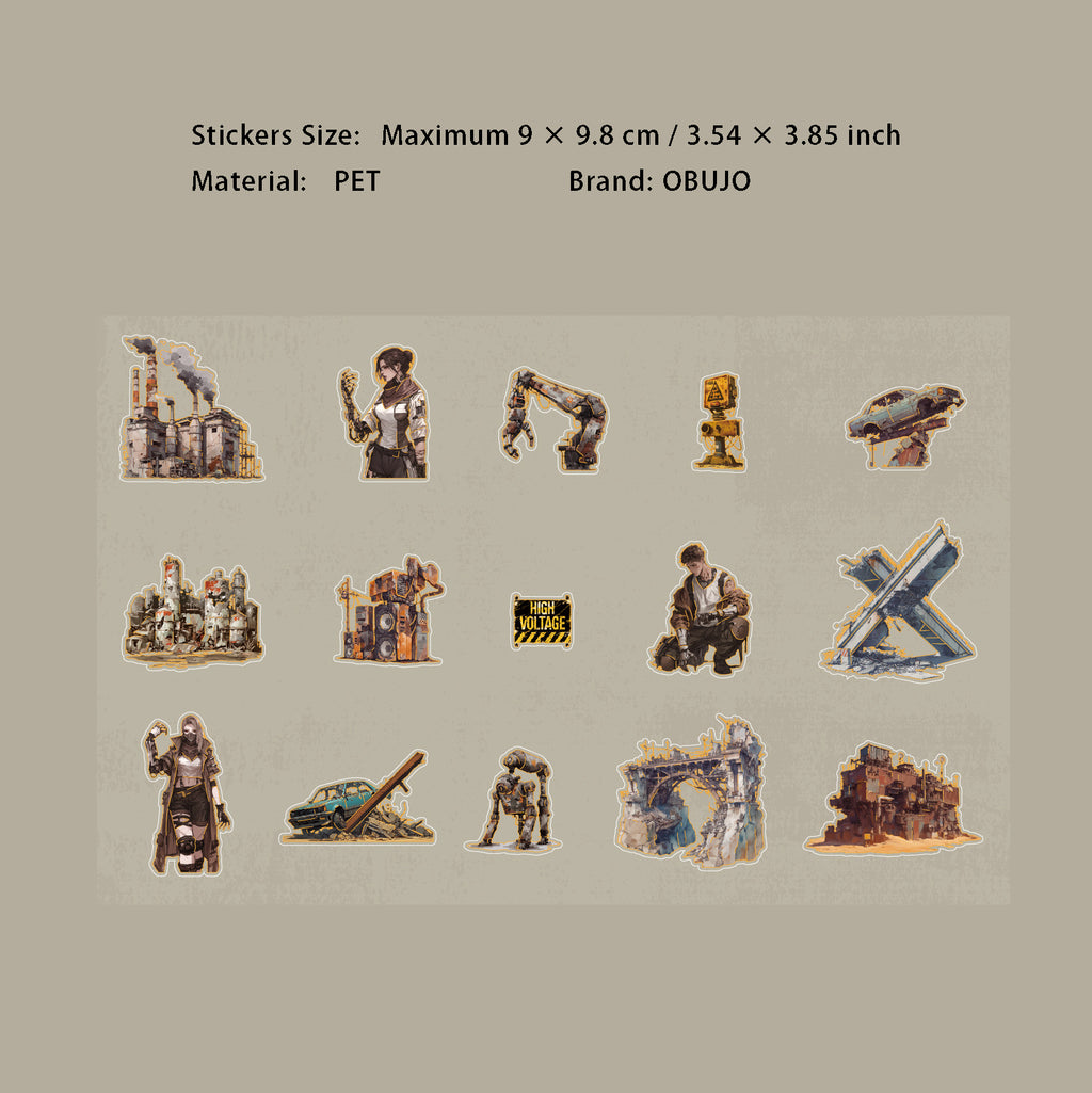 15 Pcs Fantasy PET Stickers FTRJ