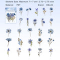 50 Pcs Pressed Flower PET Stickers LJDY