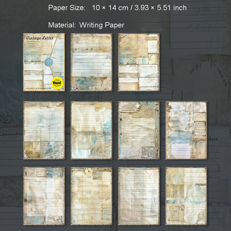 30 Pcs Vintage Letter Scrapbook Paper FGXJ