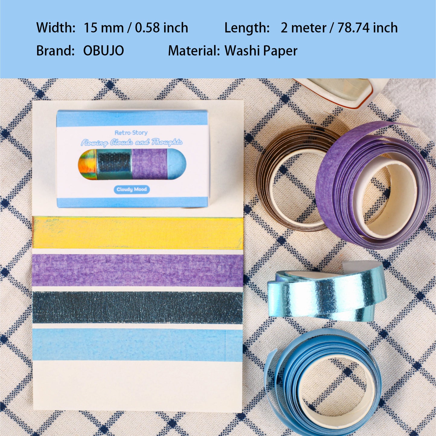 4 Rolls Vintage Washi Tapes Set LYYS