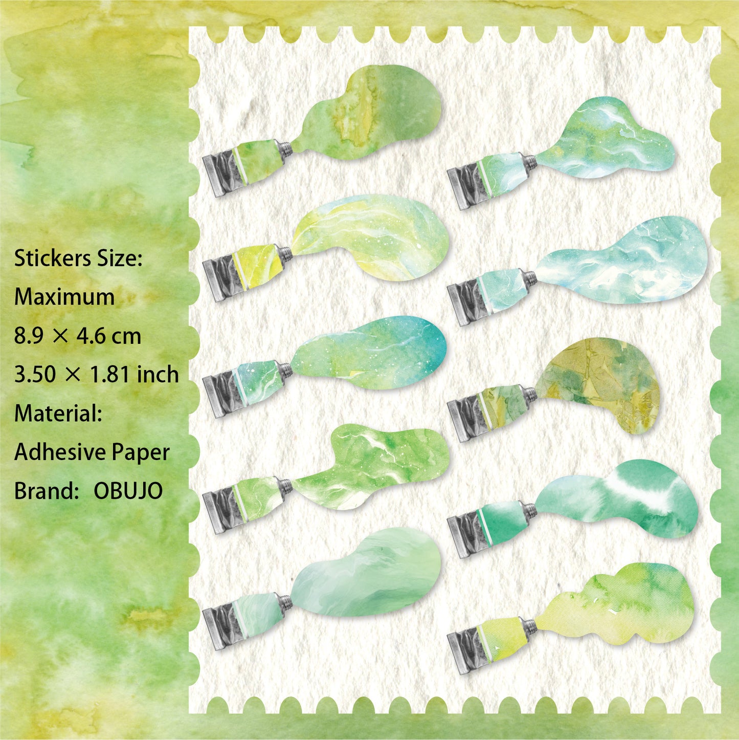 20 Pcs Paint Themed Stickers YLXL