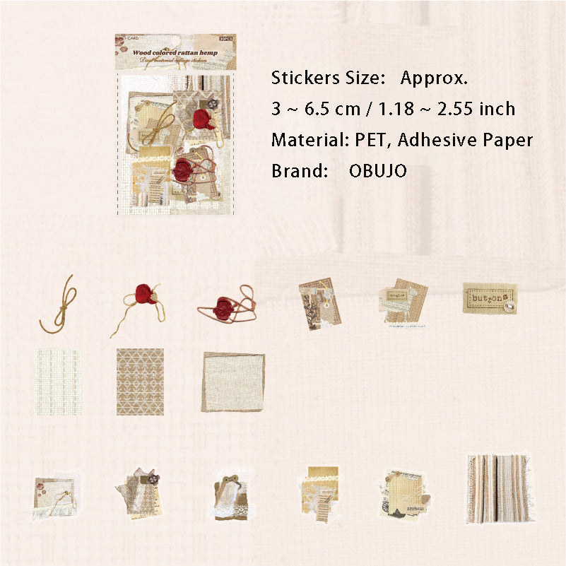 30 Pcs Vintage Journal Stickers PTDY