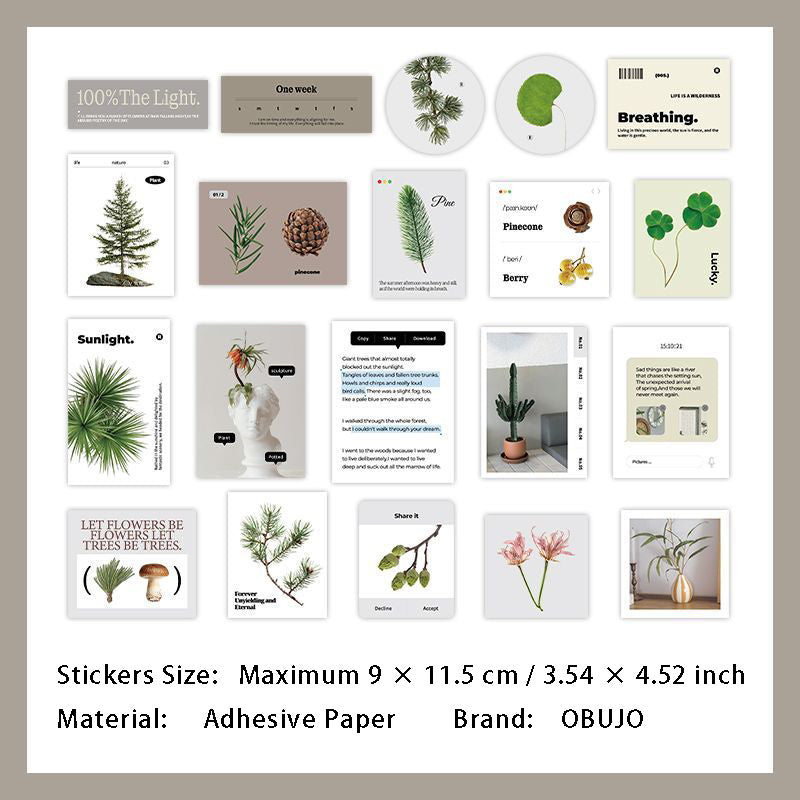 40 Pcs Aesthetic Journal Stickers XDBZ
