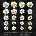 20 Pcs Gold Foil Flower PET Stickers GXHH