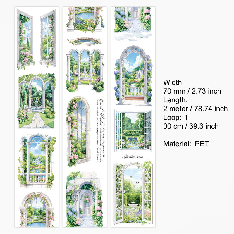 1 Roll Garden Theme PET Stickers Tape LYJCJJ