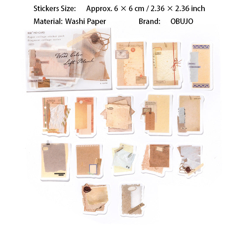 30 Pcs Vintage Collage Washi Stickers SPPT