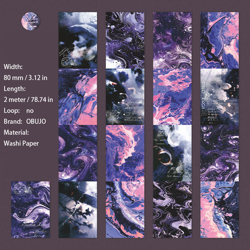 1 Roll Black Gothic Washi Tape CSAT