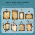 16 Pcs Vintage Lable Cardstock Stickers JQXL