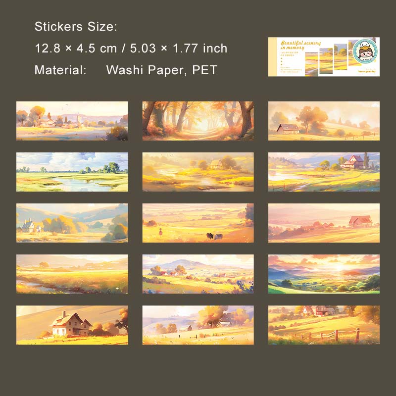 30 Pcs Natural Landscape Stickers Book JYZMJ