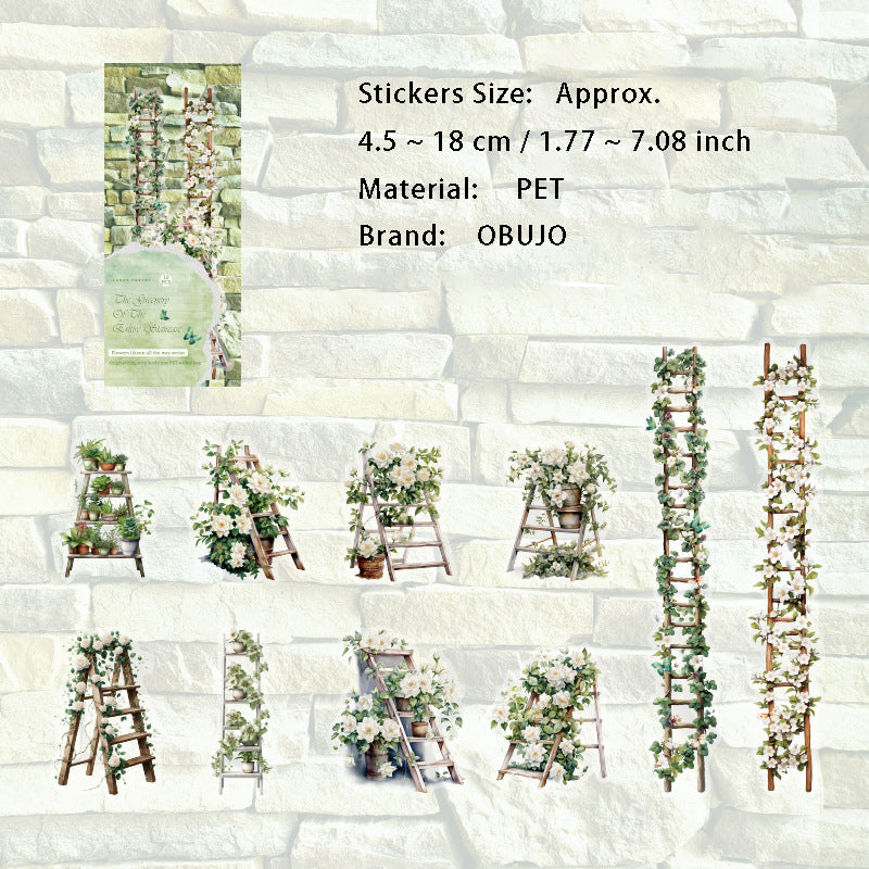 10 Pcs Garden Theme PET Stickers YLFH